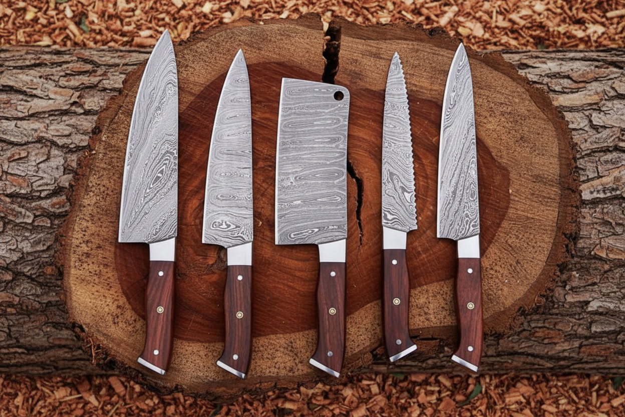 5-Piece Knife Set Row Layout