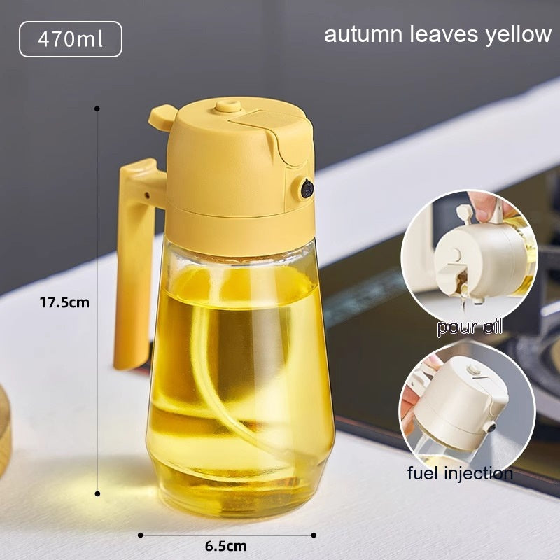 470ML Glass Olive Oil Sprayer & Dispenser – 2-in-1 Spray & Pour Bottle