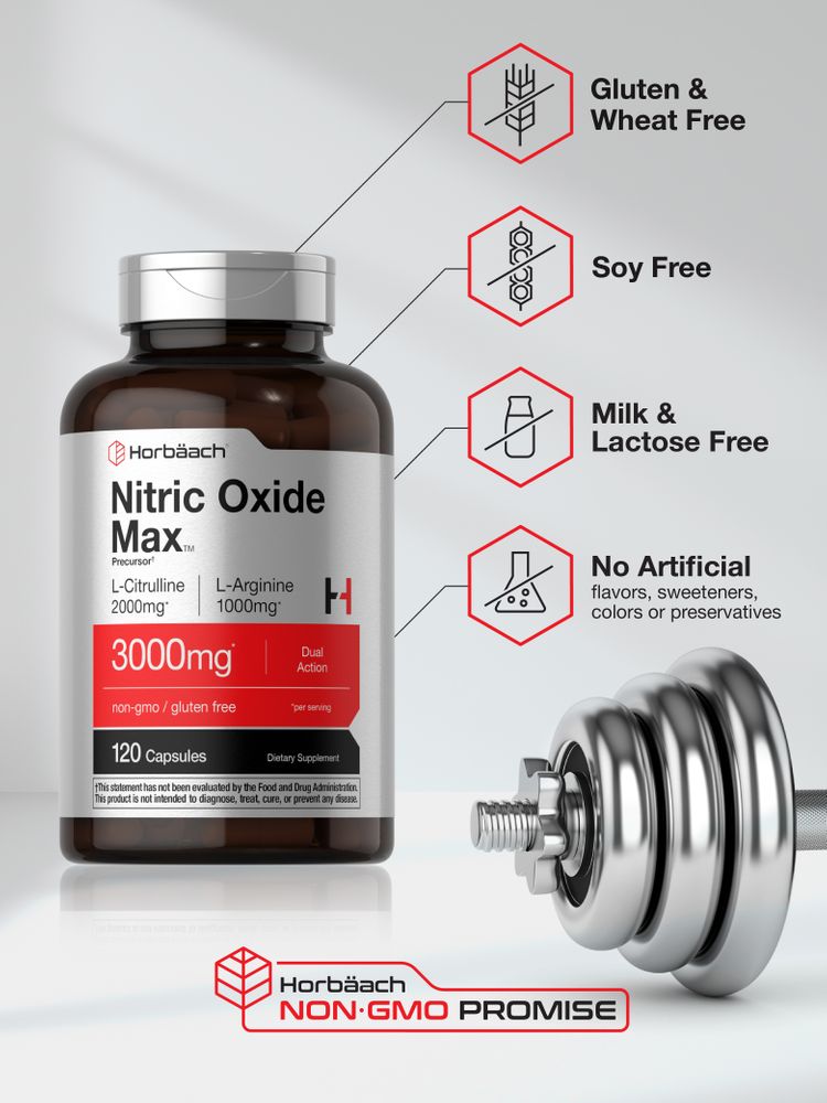 Nitric Oxide Max 3000mg | 120 Capsules