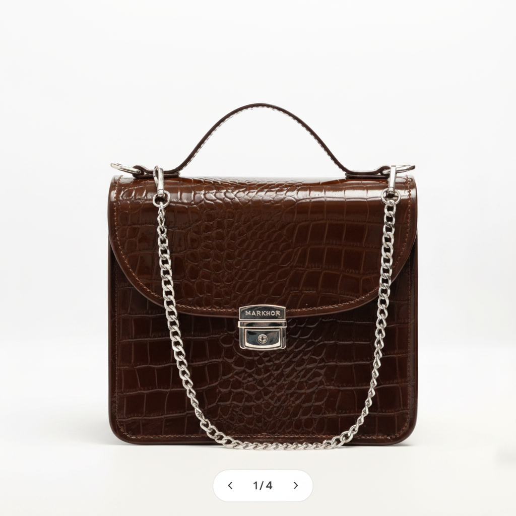 LS09 MARKHOR Dark Brown Crossbody - Front View