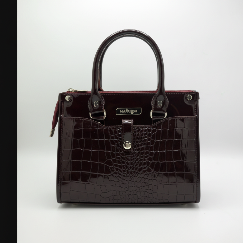 LS05 MARKHOR Deep Plum Tote - Front View
